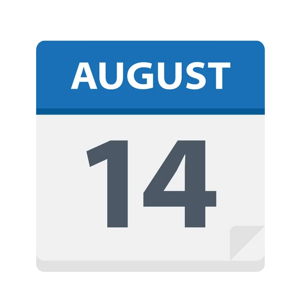 Agosto Icono Del Calendario Ilustración Vectorial — Vector de stock