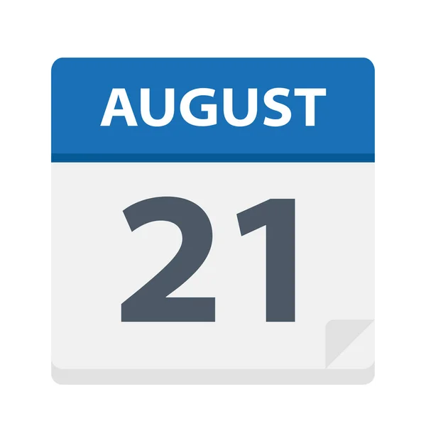 Agosto Icono Del Calendario Ilustración Vectorial — Archivo Imágenes Vectoriales