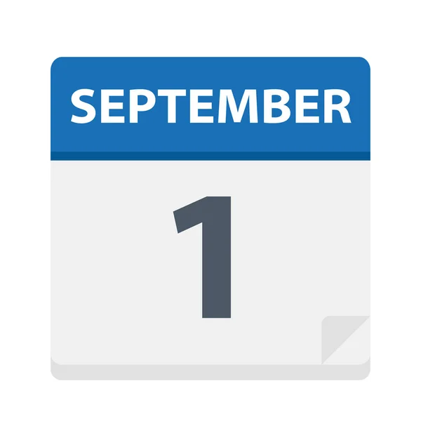 September Calendar Icon Vector Illustration — Stock Vector