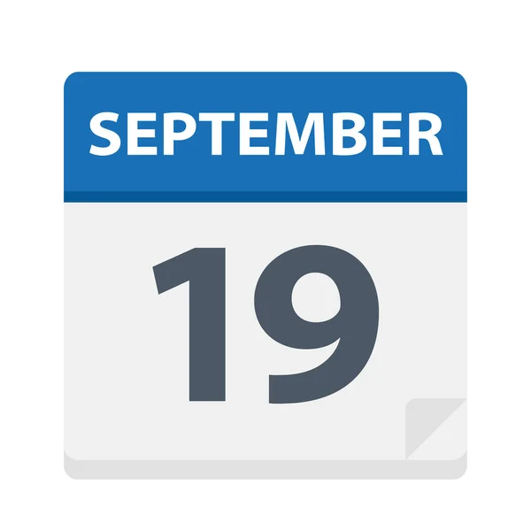 September Calendar Icon Vector Illustration — Stock Vector