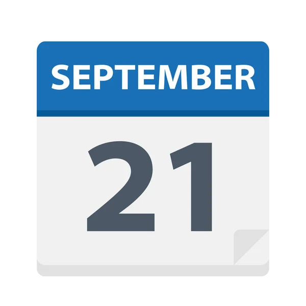 September Calendar Icon Vector Illustration — Stock Vector