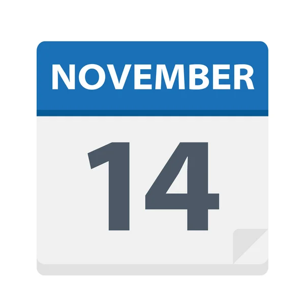 November Calendar Icon Vector Illustration — Stock Vector