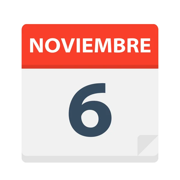 Νονόνο Εικονίδιο Ημερολογίου Νοεμβρίου Απεικόνιση Διανυσματικών Φορέων — Διανυσματικό Αρχείο