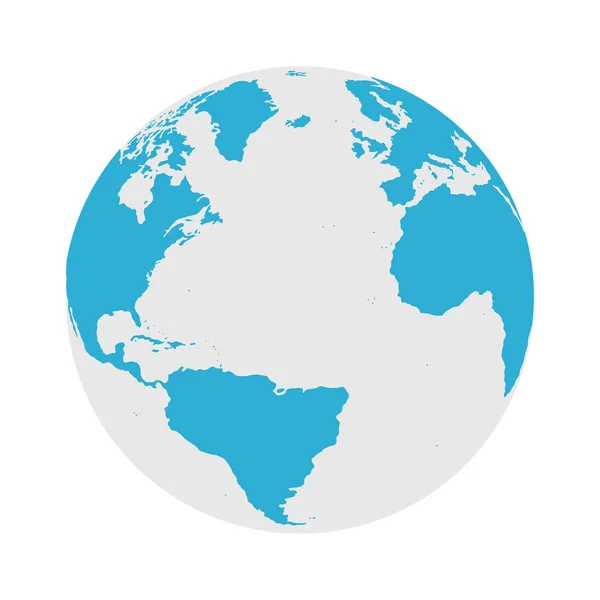 Globe Icon - Mapa del Mundo Redondo Vector plano — Vector de stock