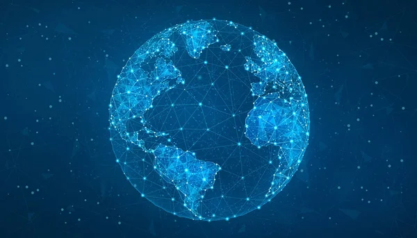 Globe Plexus - глобальные технологии и деловые связи — стоковый вектор