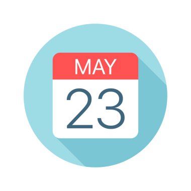 23 Mayıs - Takvim Simgesi. Ayın bir gününün vektör çizimi