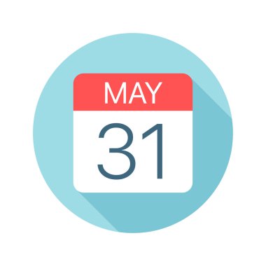 31 Mayıs - Takvim Simgesi. Ayın bir gününün vektör çizimi