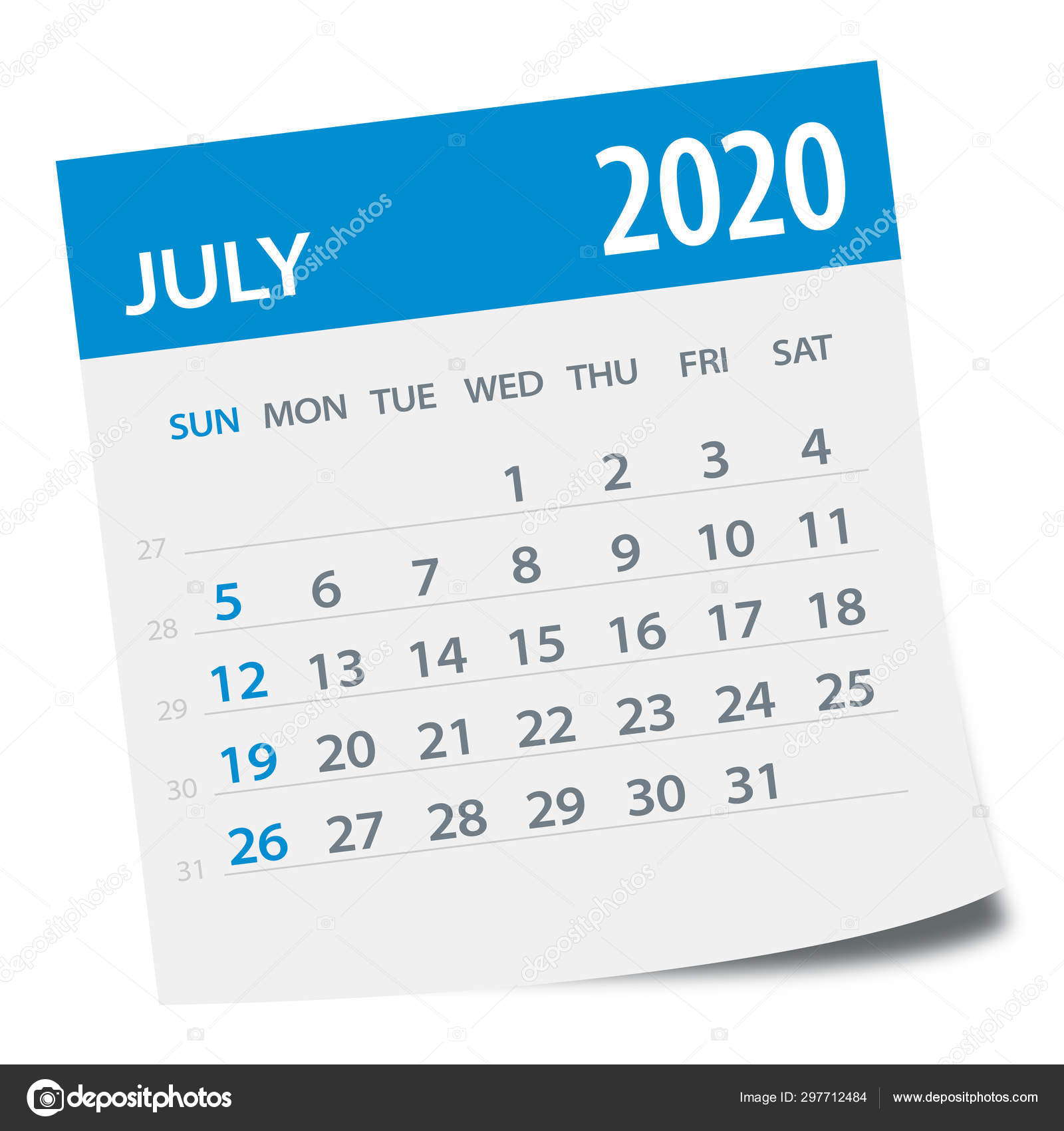 July Calendar Leaf Vector Illustration Vector Image By C Dikobrazik Vector Stock July Calendar Leaf Vector Illustration Vector Image By C Dikobrazik Vector Stock