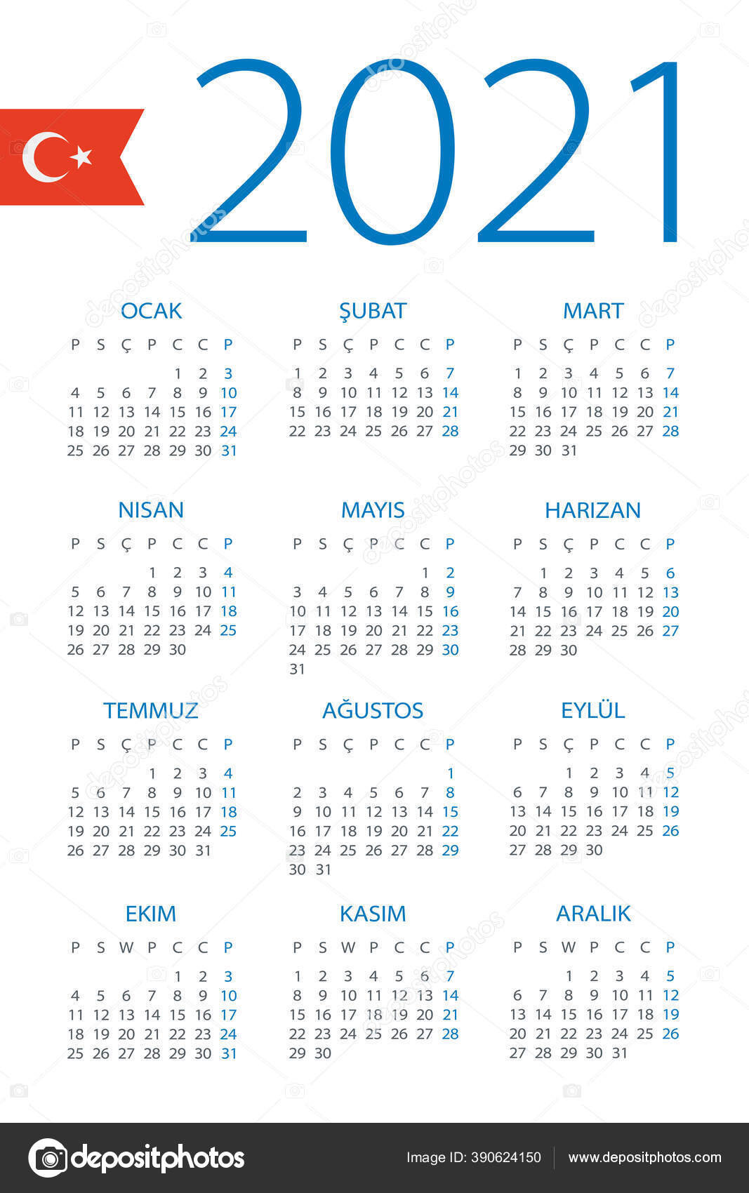 Calendar 21 Year Vector Illustration Turkish Version Vector Image By C Dikobrazik Vector Stock Calendar 21 Year Vector Illustration Turkish Version Vector Image By C Dikobrazik Vector Stock