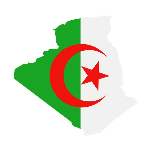 Алжир Карта Флаг Заполните Фон Векторная Иллюстрация Иллюстрация — стоковый вектор