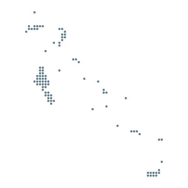 Bahama Szigetek Térképe Vector Pixel Solid Contour Illusztráció — Stock Vector