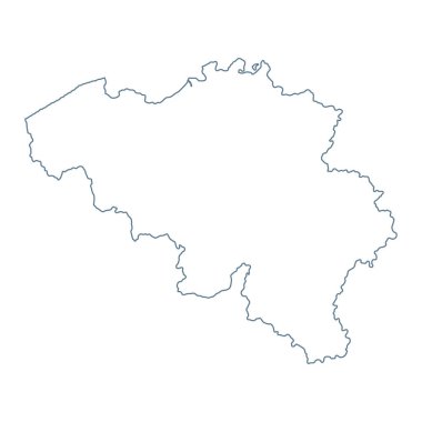 Belçika Haritası - Vektör Birleşmesi. Görüntü