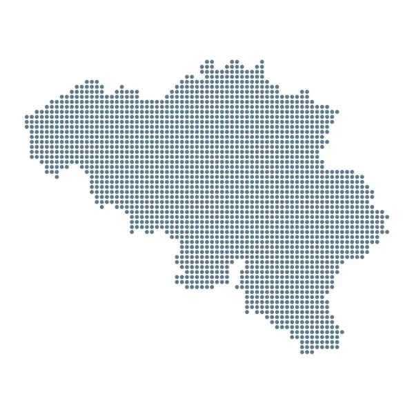 Carte Belgique Contour Solide Vectoriel Pixel Illustration — Image vectorielle