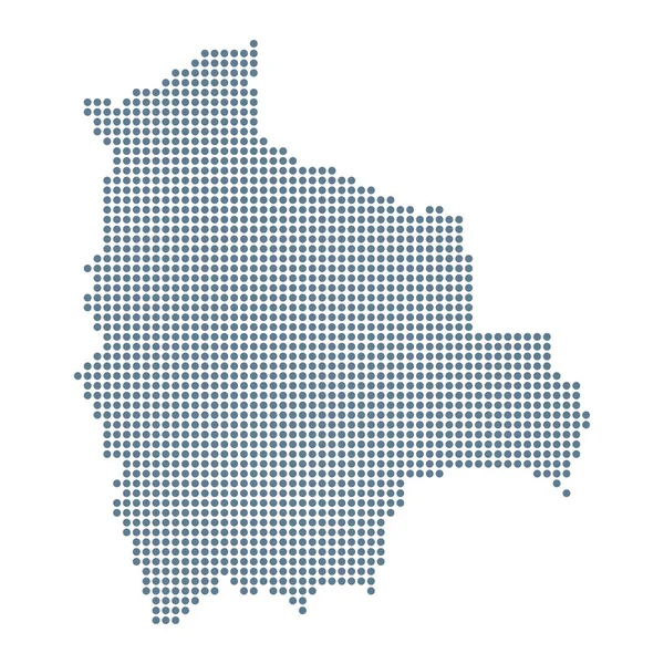 Bolivia Map Vektor Pixel Solid Kontur Illustration — Stock vektor