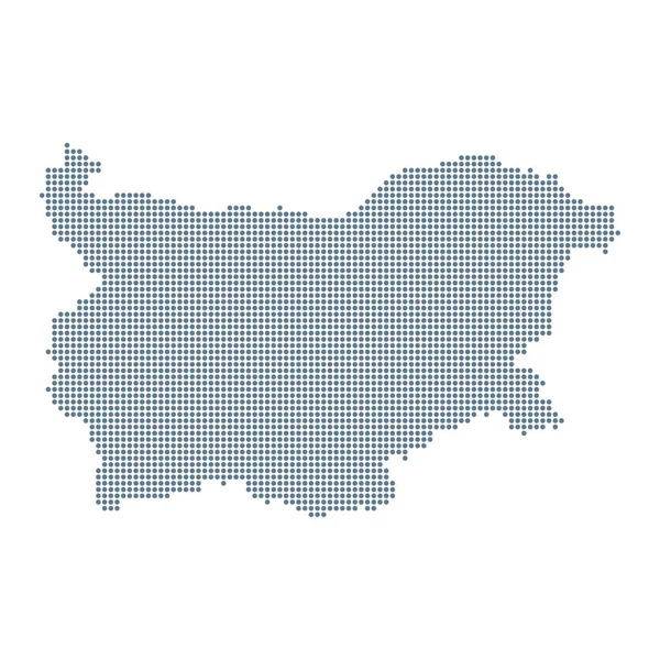 Bulgarien Karta Vector Pixel Solid Kontur Illustration — Stock vektor