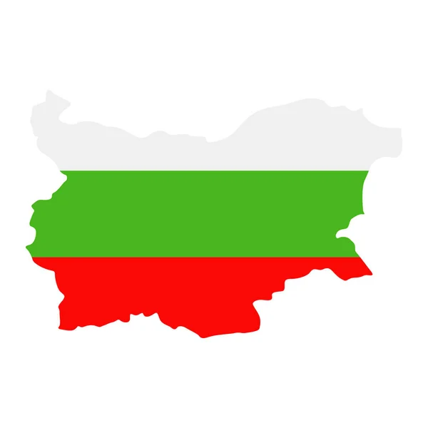 Bulgaria Mapa Bandera Fondo Relleno Ilustración Vectorial Ilustración — Archivo Imágenes Vectoriales