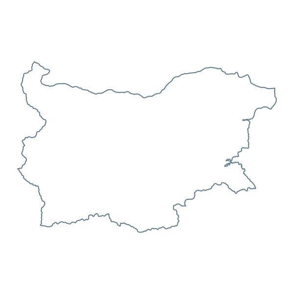 Bulgária Térkép Vector Contour Illusztráció — Stock Vector