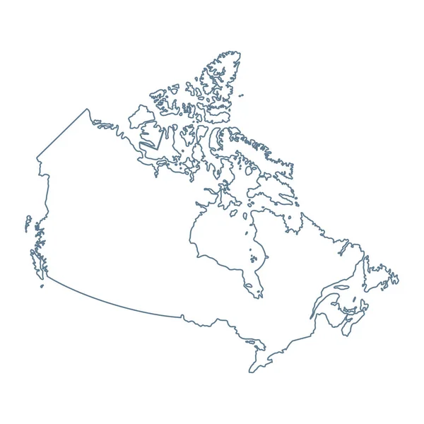 Kanada Térkép Vector Contour Illusztráció — Stock Vector