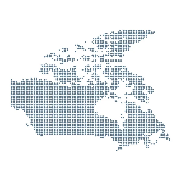 Mapa Canadá Vector Pixel Solid Contour Ilustración — Vector de stock