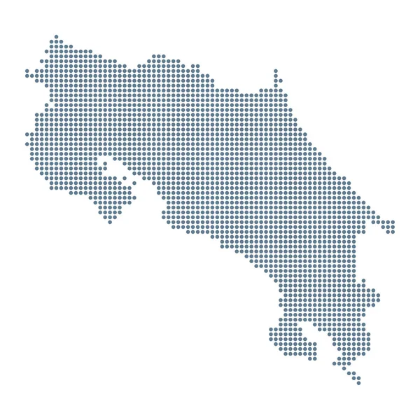 Costa Rica Map Vector Pixel Solid Contour Приклад — стоковий вектор