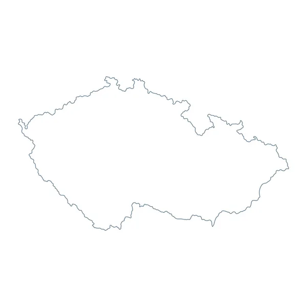 Csehország Térkép Vector Contour Illusztráció — Stock Vector