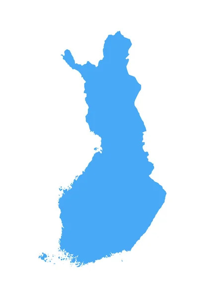 Χάρτης Φινλανδίας Vector Solid Contour Εικονογράφηση — Διανυσματικό Αρχείο