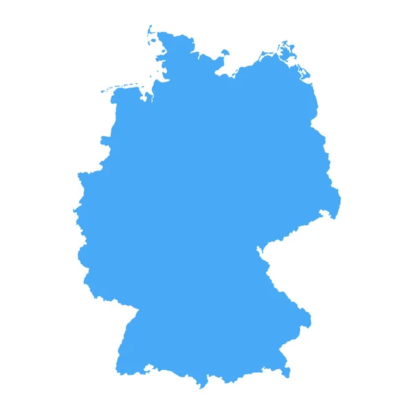 ドイツ地図 ベクトル固体輪郭 イラスト — ストックベクタ
