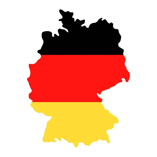 Deutschland Karte Flag Fill Background Vektorillustration Illustration — Stockvektor