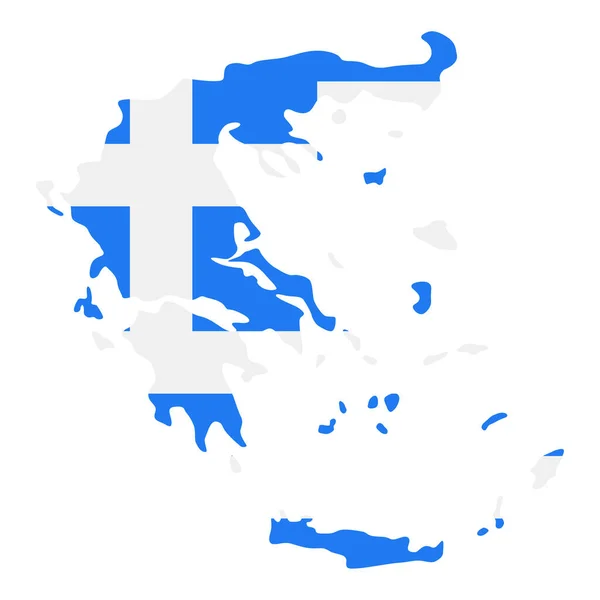 Grecia Mapa Bandera Fondo Relleno Ilustración Vectorial Ilustración — Vector de stock