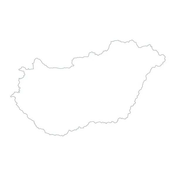 Hungary Map Vector Contour Приклад — стоковий вектор