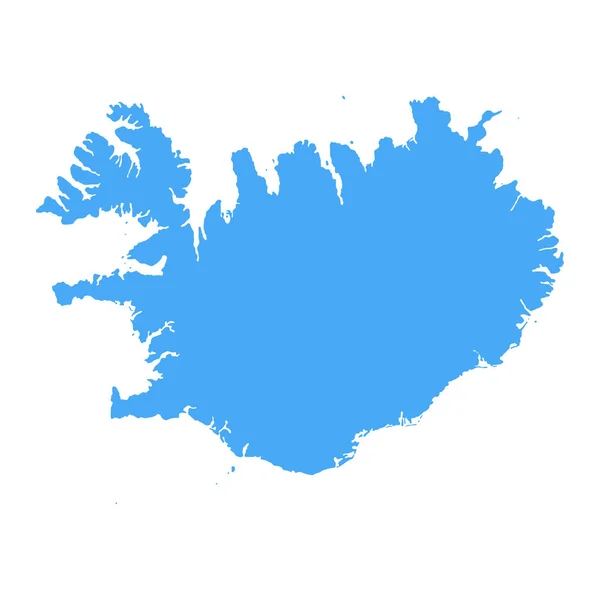 Islandia Mapa Vector Solid Contour Ilustración — Archivo Imágenes Vectoriales