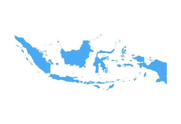 Indonesia Map Vector Solid Contour Inglés Ilustración — Archivo Imágenes Vectoriales