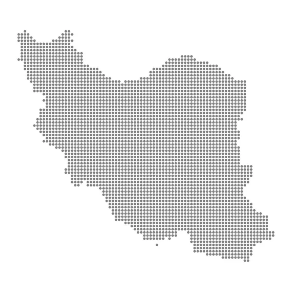 Iran Map Vector Pixel Solid Kontur Illustration — Stock vektor