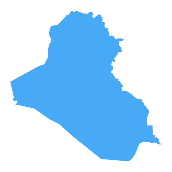 Iraq Map Contorno Solido Vettoriale Illustrazione — Vettoriale Stock