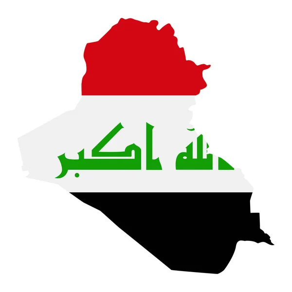 Irak Mapa Flaga Wypełnij Tło Wektor Iluzji Ilustracja — Wektor stockowy