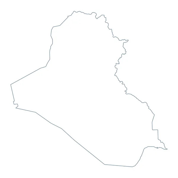 Карта Ирака Векторный Контур Иллюстрация — стоковый вектор