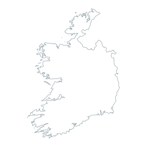 アイルランド地図 ベクトル輪郭 イラスト — ストックベクタ