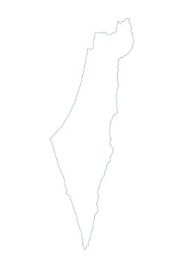 İsrail Haritası - Vektör Birleşmesi. Görüntü