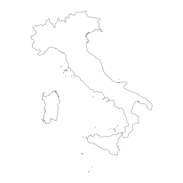 Mapa Włoch Kontur Wektora Ilustracja — Wektor stockowy