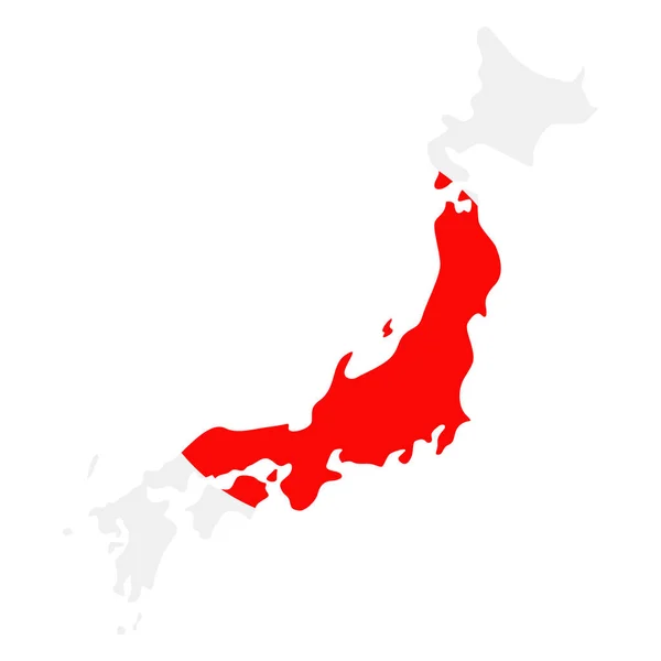 Japan Map Flag Fill Background Vector Illustation Inglés Ilustración — Archivo Imágenes Vectoriales