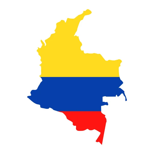 Kolumbia Mapa Flaga Wypełnij Tło Iluzja Wektora Ilustracja — Wektor stockowy