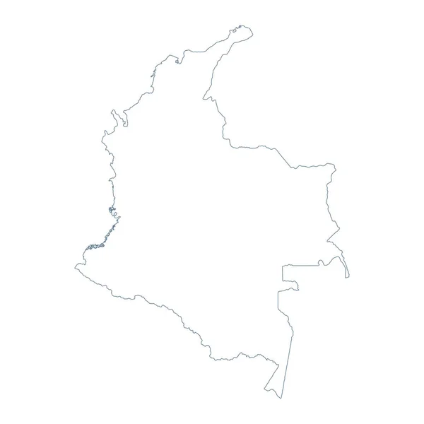 Colombia Map Vector Contour 说明1 — 图库矢量图片