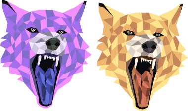 Renkli Geometrik Kurt Başı ResmiComment