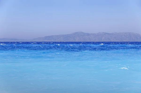 Azul Turquesa Harmonia Mar Ondas Suaves Costa — Fotografia de Stock