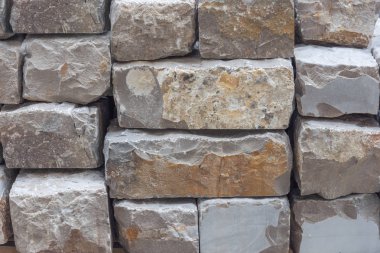 Endüstriyel inşaat mermer küçük blokların görünümünü kapat
