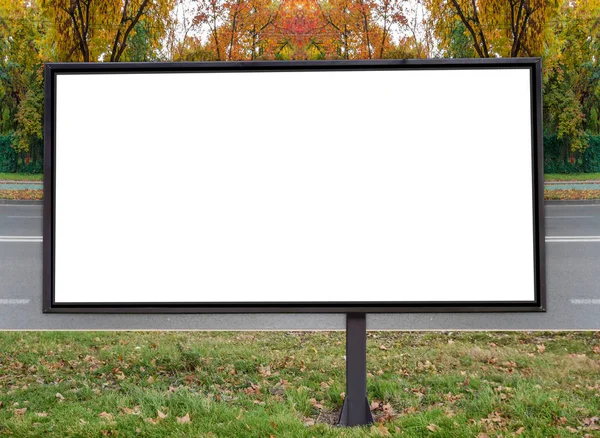 Пустой Городской Билборд Коммерческий Баннер Улице Рекламы — стоковое фото