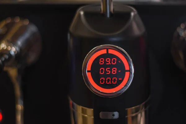 Part of coffee espresso machine brand Opera showing parameters