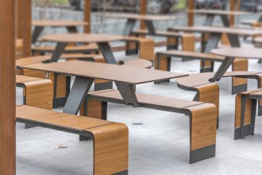 Genel Restoran modern tasarım ahşap masa ve sandalyeler için yeme veya içme