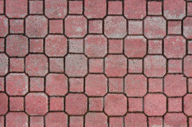 Kırmızı blok sokak taş uzaklaşma pavment doku şehir