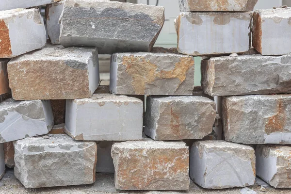 Маленький Мраморный Блок Промышленный Белый Камень Строительства — стоковое фото